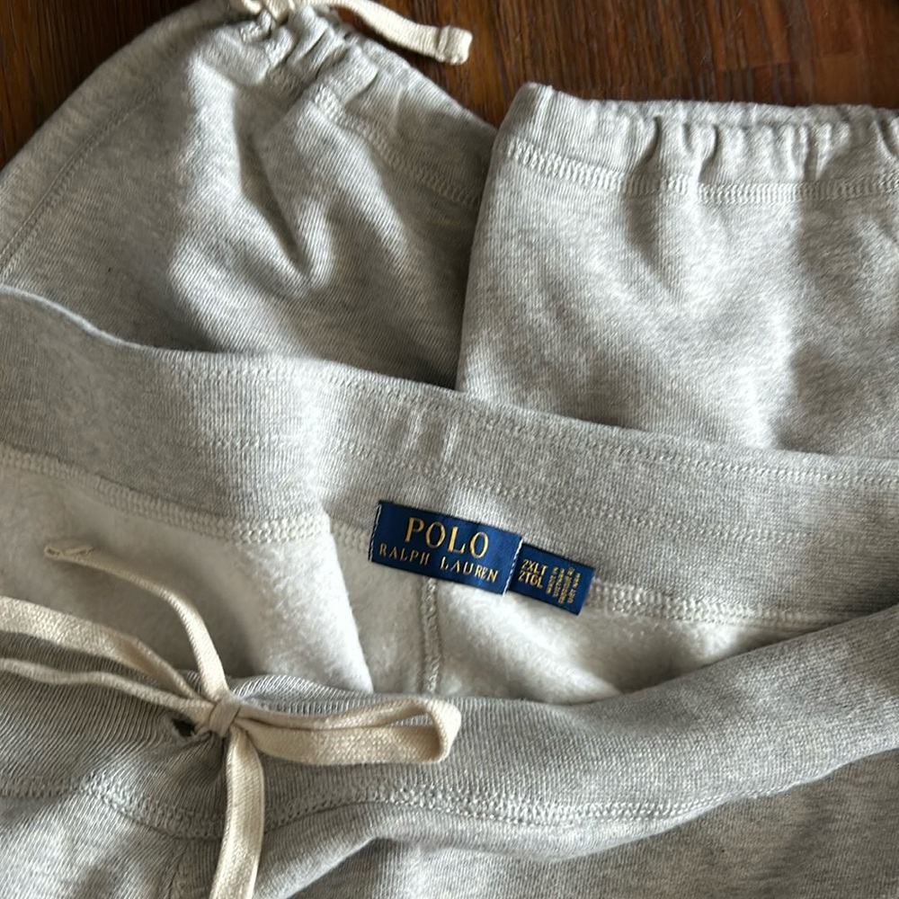 Men’s Polo sweatpants heather grey big and tall